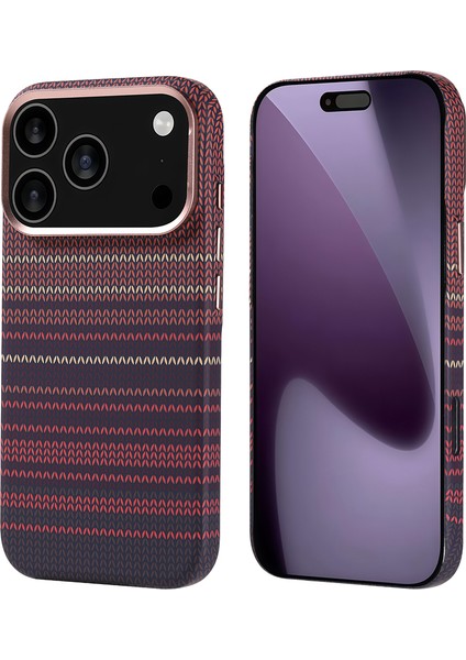 iPhone 17 Pro Kılıf M-Safe Şarj Özellikli Karbon Fiber Görünümlü Brvh Nekst Kapak - Kırmızı fiyatları