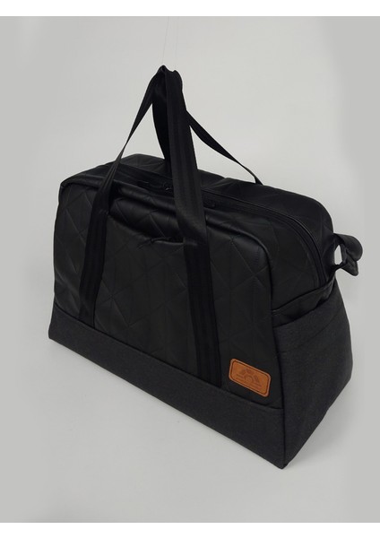 Black Joy Seyahat Çantası - Siyah - Kahverengi Astarlı