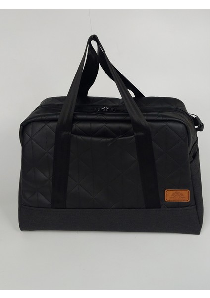 Black Joy Seyahat Çantası - Siyah - Kahverengi Astarlı