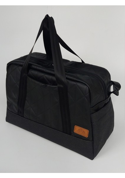 Black Joy Seyahat Çantası - Siyah - Kahverengi Astarlı