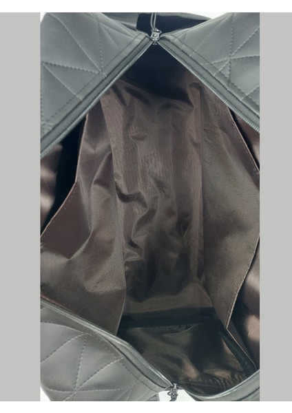 Black Joy Seyahat Çantası - Siyah - Kahverengi Astarlı