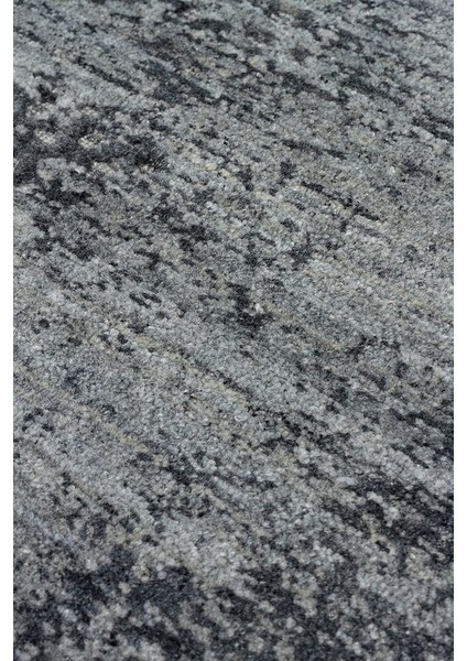 Exotic Black, %100 El Dokuması, Yün, Viskon ile Üretilmiş Kendinden Desenli Salon Halısı fırsatları