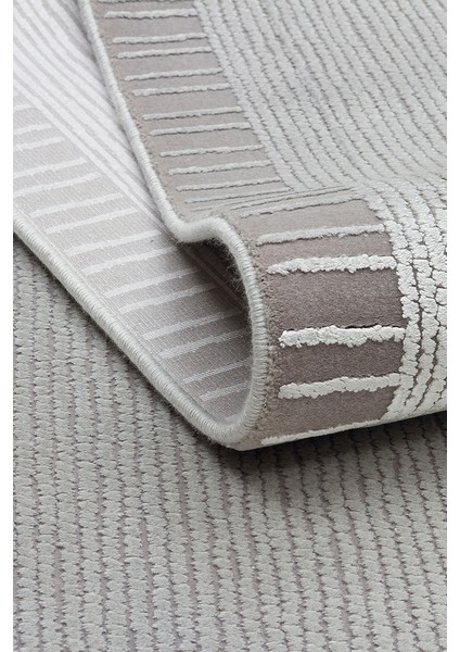 Athena Border Grey Sık Dokuma Tekniği ile Üretilen Viskon Modern ve Sade Makine Halısı modelleri