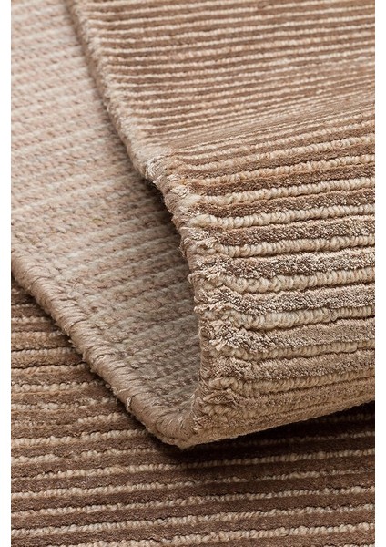 Orlando Brown El Dokuma Teknikleriyle Özenle Üretilmiş, Doğal Viskon, Yün Karışımlı Salon halısı modelleri