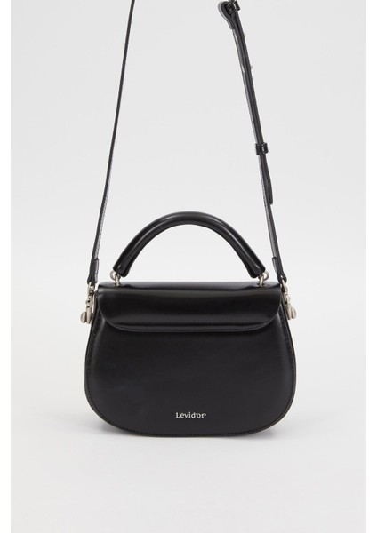 Siyah Kalp Akseuarlı El ve Omuz ÇANTASI-930236