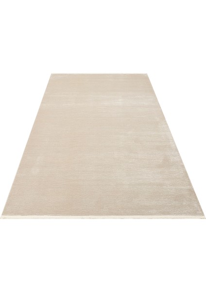 Athena Plaın Beıge Sık Dokuma Tekniği ile Üretilen Viskon Modern ve Sade Makine Halısı