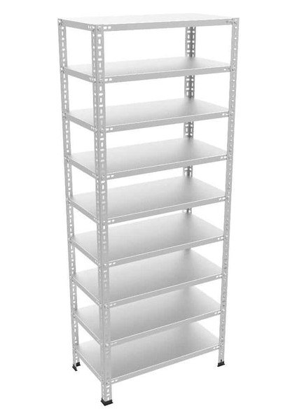 9 Katlı Çelik Raf Sistemi | Galvaniz Depo Rafı | Demir Metal Raf |