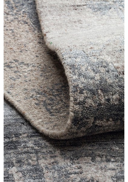 Grace Charcoal D. Grey, Kendinden Desenli Yün, Viskon ve Pamuk Karışımlı Desenli Zarif Salon Halısı modelleri