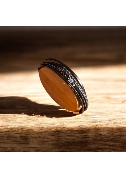 Erkek Hakiki Deri Bileklik Hediyelik Örgü & Taş Detaylı Vintage Bileklik fiyatları