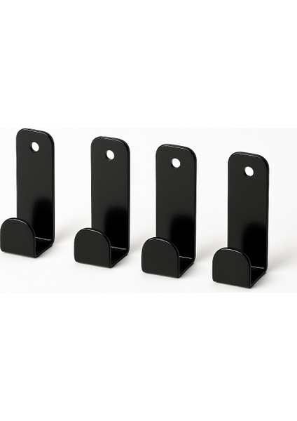 Banyo & Mutfak Için Yapışkanlı Metal Askı 4’lü - Havlu, Mutfak Bezi, Bornoz, Çanta, Takı Askısı