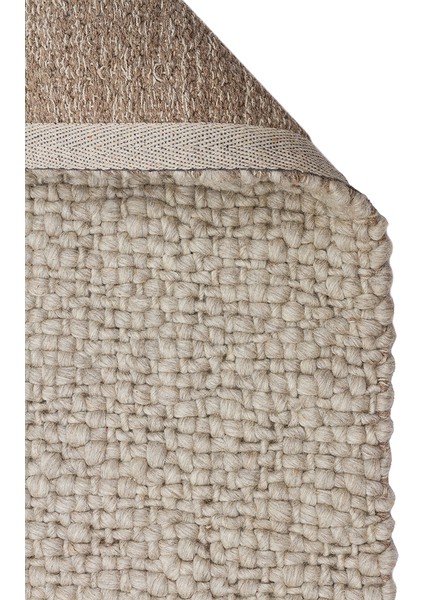 Efi Grey %100 El Dokuma Yün ve Pamuk ile Üretilen Örgü Detaylı Bohem Oturma Odası Salon Halısı fiyatları