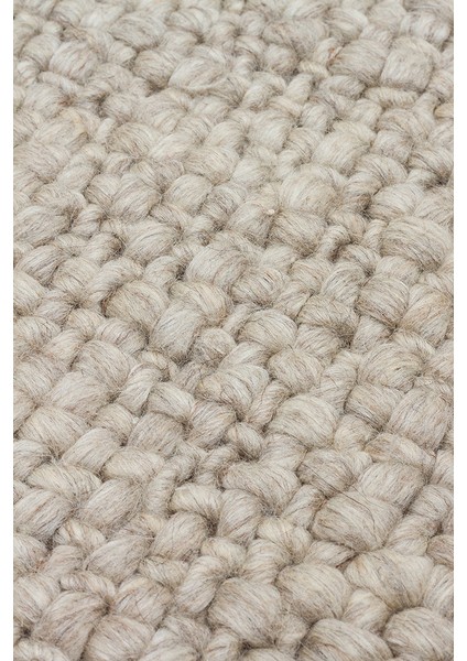 Efi Grey %100 El Dokuma Yün ve Pamuk ile Üretilen Örgü Detaylı Bohem Oturma Odası Salon Halısı fırsatları