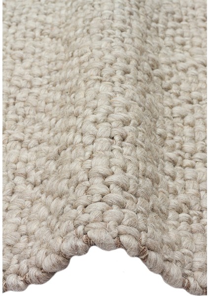 Efi Grey %100 El Dokuma Yün ve Pamuk ile Üretilen Örgü Detaylı Bohem Oturma Odası Salon Halısı indirimleri