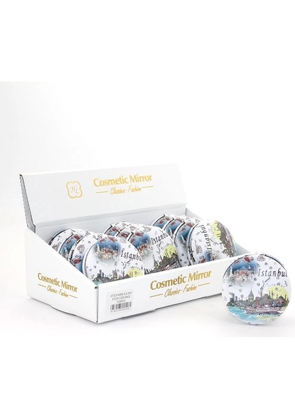 Taşlı Istanbul Tasarımı El Aynası Kalın ALK2491