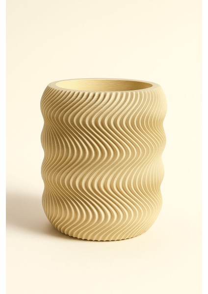 Büyük Dalgalı Beton Saksı