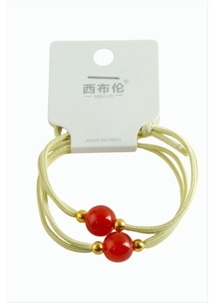 Boncuklu Lastik Toka 2 Adet fırsatları