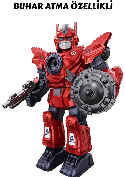 Pilli Sesli Işıklı ve Müzikli Buhar Çıkartan Hareketli Pilli Robot 34 cm - Buhar Atan Müzikli Robot fiyatları