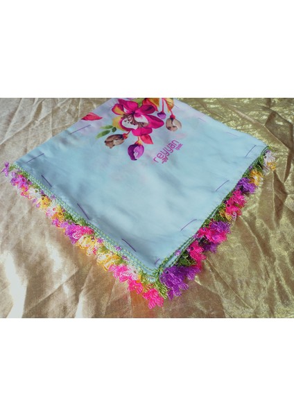 ve Reyhan El Emeği Iğne Oyası Yazma , Fular ,yemeni, Mevlit Örtüsü ,hediyelik 4 Kenarı Oyalı