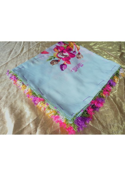ve Reyhan El Emeği Iğne Oyası Yazma , Fular ,yemeni, Mevlit Örtüsü ,hediyelik 4 Kenarı Oyalı