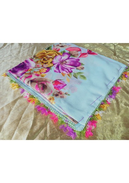 ve Reyhan El Emeği Iğne Oyası Yazma , Fular ,yemeni, Mevlit Örtüsü ,hediyelik 4 Kenarı Oyalı