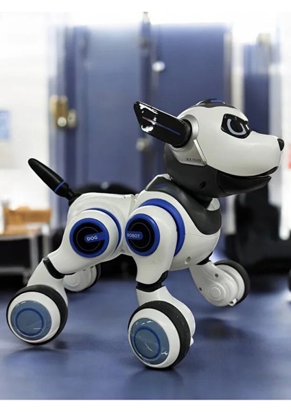 Uzaktan Kumandalı Full Fonksiyon Şarjlı Işıklı Müzikli Interaktif Robot Köpek 29 cm Hareket Algılama
