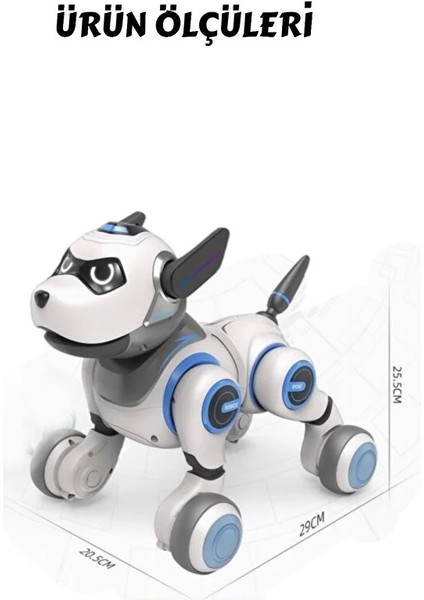 Uzaktan Kumandalı Full Fonksiyon Şarjlı Işıklı Müzikli Interaktif Robot Köpek 29 cm Hareket Algılama modelleri