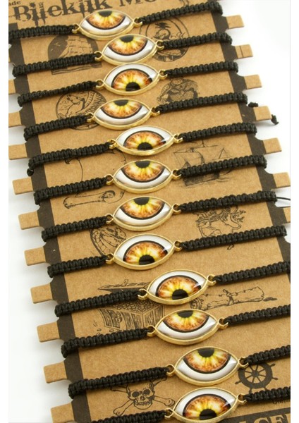 Göz Makrome Örgülü Bileklik