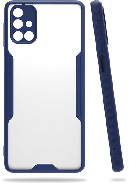 Galaxy M31S Kılıf Brvh Parfe Kapak-Lacivert