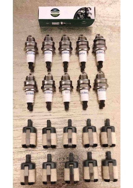 Ustateknisyen 10+10 L7TC Motorlu Testere Odun Motoru Tırpan ve Ot Motoru Buji ve Süzgeç Seti