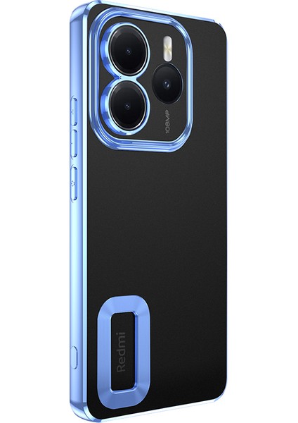 Redmi Note 14 5g Kılıf Kamera Korumalı Logo Gösteren Brvh Omega Kapak - Gümüş