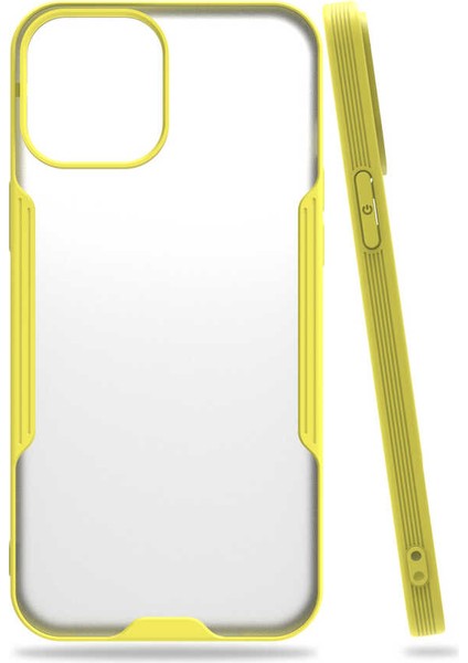 iPhone 12 Mini Kılıf Brvh Parfe Kapak-Sarı