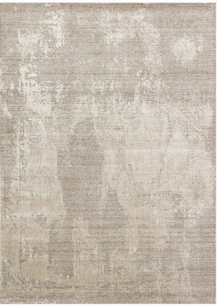 Grace Grey, Kendinden Desenli Yün, Viskon ve Pamuk Karışımlı Desenli Zarif Salon Halısı