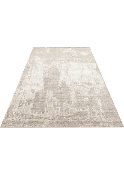 Grace Grey, Kendinden Desenli Yün, Viskon ve Pamuk Karışımlı Desenli Zarif Salon Halısı