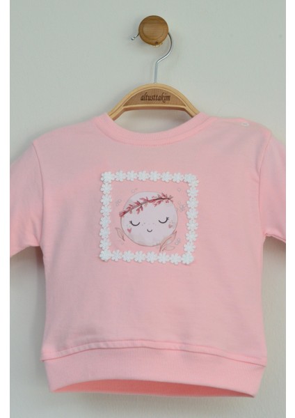 Pembe Kız Bebek Baskılı Fırfırlı Alt Üst Takım fırsatları