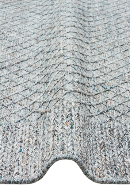 Lhasa Blue, Polyester, Yün ve Pamuk Karışımıyla Üretilen Dayanıklı ve Hasır Dokulu Halı fırsatları