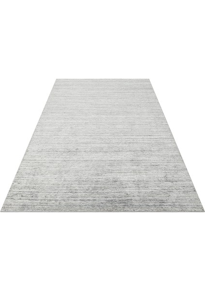 Osaka Grey Ipek ve Yün ile Üretilen Yüksek Kaliteli %100 El Dokuması Sade & Düz Salon Halısı