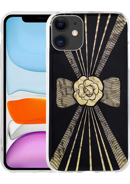iPhone 11 Uyumlu Desenli Sert Brvh Elnov Kapak-No3
