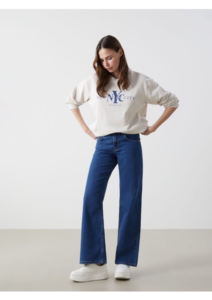 Yeni Sezon Wideleg Kadın Jean Pantolon