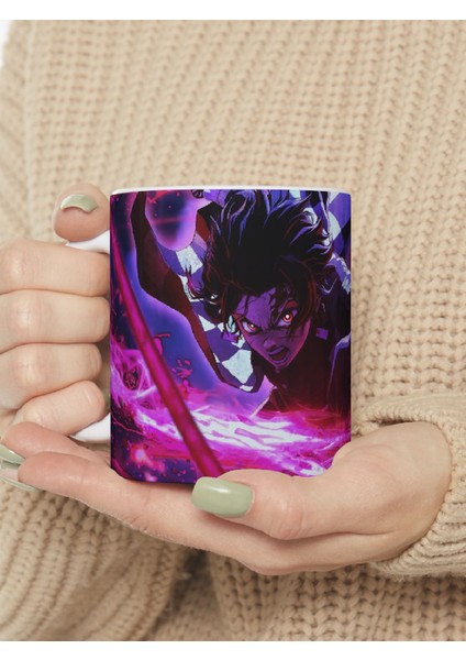 Demon Slayer "tanjiro" Baskılı Canlı Renkli Porselen Kupa Bardak fiyatları