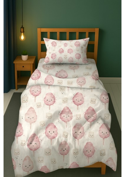 Pamuk Şeker Rüyası Tatlı Tek Kişilik Çocuk Nevresim Seti