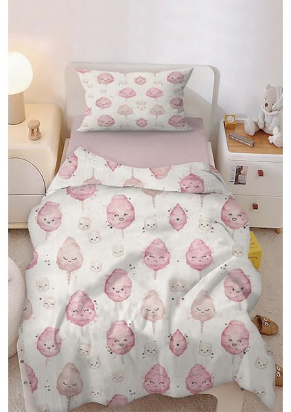 Pamuk Şeker Rüyası Tatlı Tek Kişilik Çocuk Nevresim Seti fiyatları