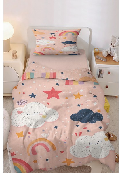 Renkli Hayaller Gökkuşağı Bulut Tek Kişilik Çocuk Nevresim Seti fiyatları