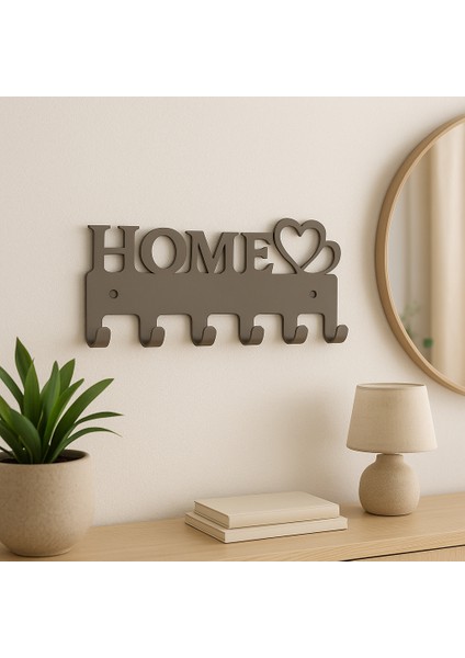 Home Yazılı Kalpli Metal Anahtarlık Askısı | Duvar Tipi Anahtar Organizer fiyatları