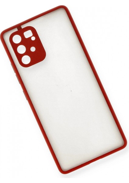 Ieg Samsung Galaxy A91 / S10 Lite Kılıf Montreal Silikon Kapak - Kırmızı modelleri