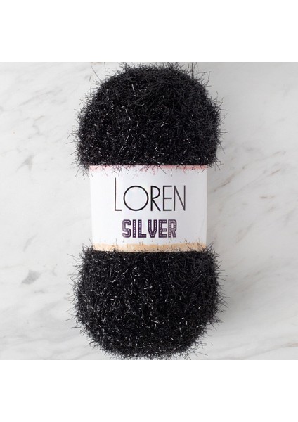 Loren Sılver Siyah El Örgü Ipi - RS1001 - 34093