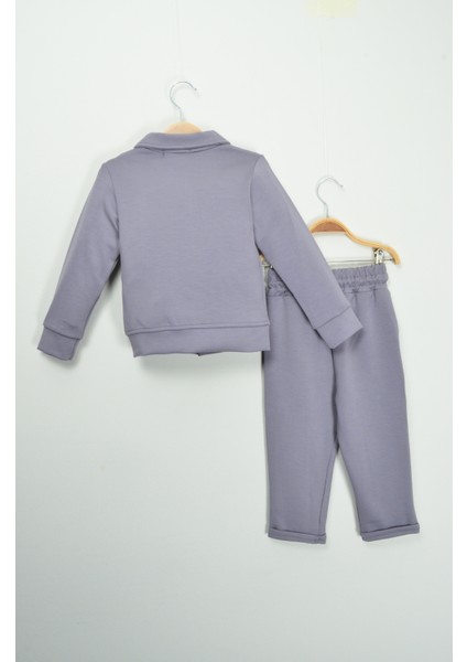 Gri Rengi Ceket Görünümlü Erkek Çocuk Takımı modelleri