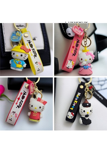 Hello Kity Figürlü Lüx Anahtarlık Çanta Aksesuarı Rengarenk Hediyelik 1ADET