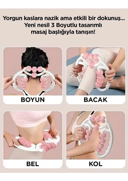 Yeni Nesil Kas Gevşetici Ayarlanabilir Roller Lenf Drenaj Rulosu 9 Tekerlekli Selülit Masaj Aleti modelleri