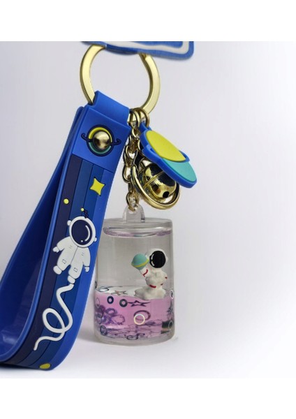 Astronot Figürlü Içi Renkli Sulu Anahtarlık Çanta Aksesuarı Hediyelik Peluş Oyuncak 1 Adet fiyatları