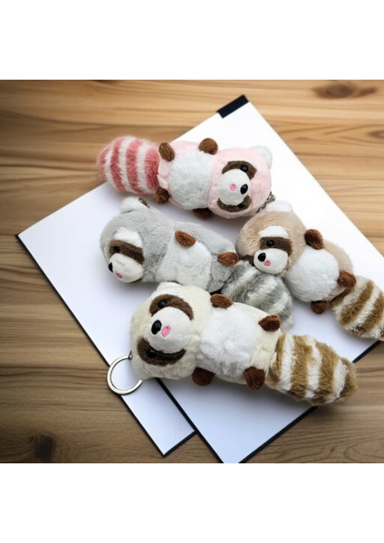 Rakun Hayvan Peluş Anahtarlık Sevimli Kaliteli Rengarenk Renk Seçenekli 1ADET modelleri